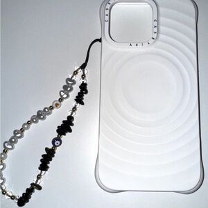 Casetify Ripple White for iPhone 15 Pro Max with Charm